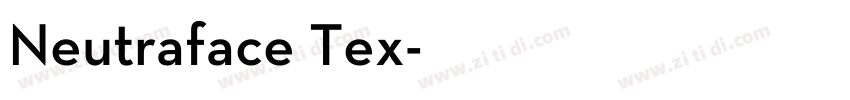 Neutraface Tex字体转换